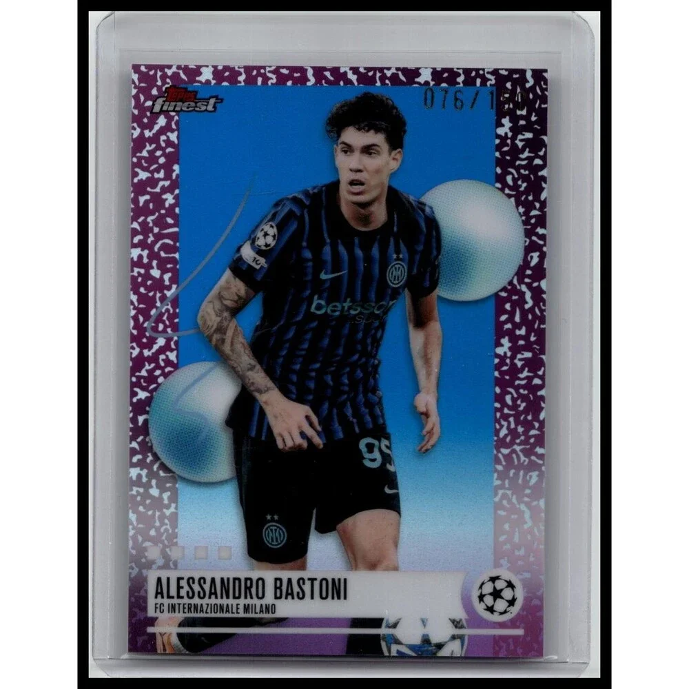 2025-26 Finest UEFA Alessandro Bastoni #224 Blue Refractor #/150